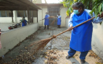 Cleaning at vehicle stand by Officers and employee of Department