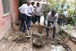 Cleanliness drives by Officeal of M/o MSME at Udyog Bhawan gate no. 8