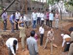 7th Day Digging of water-harvesting pits in the campus on 07/05/2016