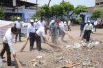 Roads of the I. Estate were cleaned by officers of DI.