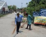 Cleaning of road at Bhawan