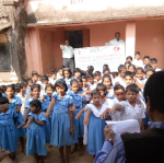 (Taking Swachhta Pledge at Barabodia Nodal Upper Primary School, Barabodia, Dist- Cuttack)